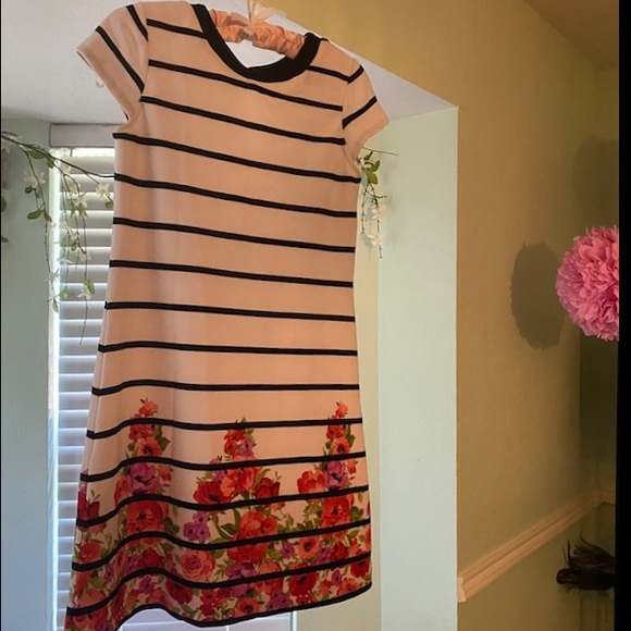 Striped Floral Print Dress- Jessica Simpson
